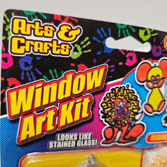 4 New Vintage Girl Arts & Crafts Window Art Kit Looks Like Stained Glass JA-RU - Picture 8 of 16